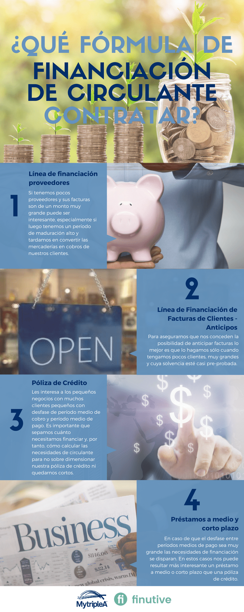 Infografía formas de financiación de circulante